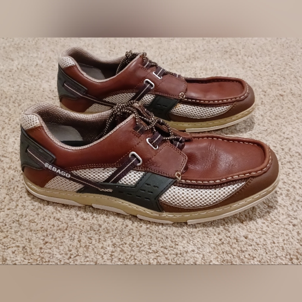 Sebago Men's Brown Casual Boat Shoes Size 10W - Picture 3 of 9